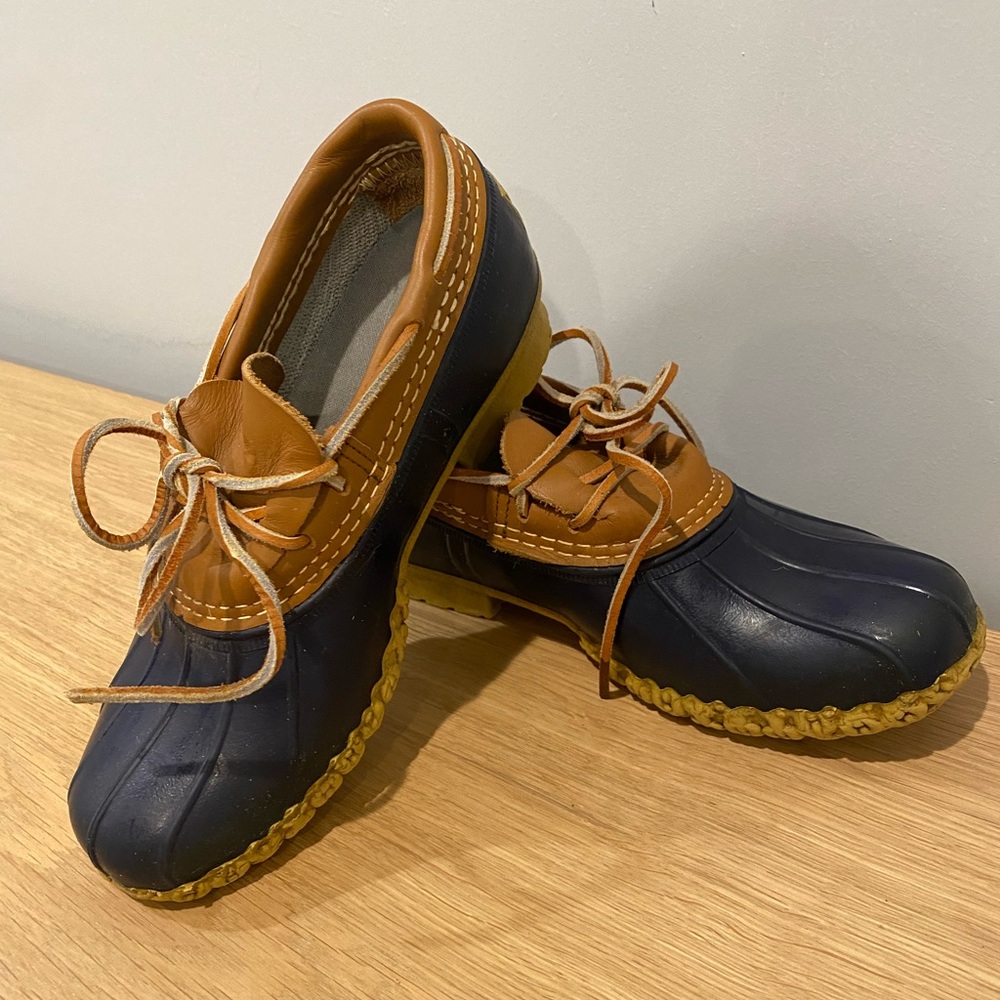 The Original L.L. Bean Boot Maine Duck Boots Navy Shoes Size 7